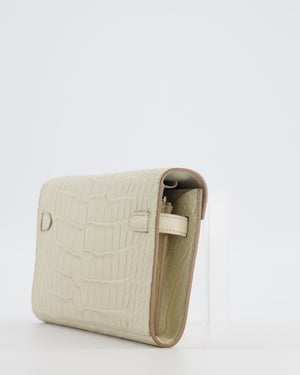 Hermès Kelly To Go Bag in Beton Alligator Mississippiensis Leather with Palladium Hardware