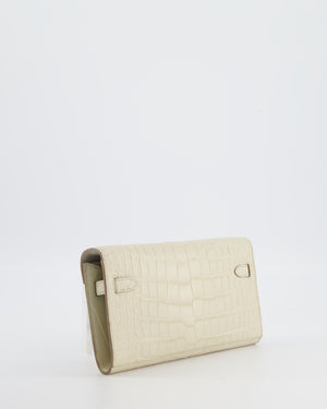 Hermès Kelly To Go Bag in Beton Alligator Mississippiensis Leather with Palladium Hardware