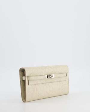 Hermès Kelly To Go Bag in Beton Alligator Mississippiensis Leather with Palladium Hardware