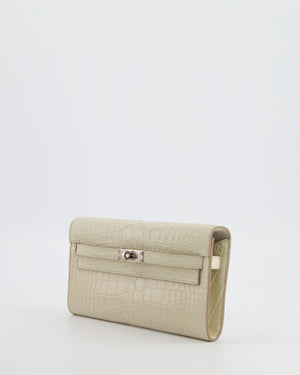 Hermès Kelly To Go Bag in Beton Alligator Mississippiensis Leather with Palladium Hardware