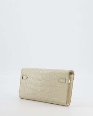 Hermès Kelly To Go Bag in Beton Alligator Mississippiensis Leather with Palladium Hardware