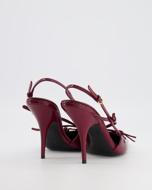 *HOT* Miu Miu Burgundy Patent Leather Slingbacks with Buckles Size EU 37.5 RRP £1,010