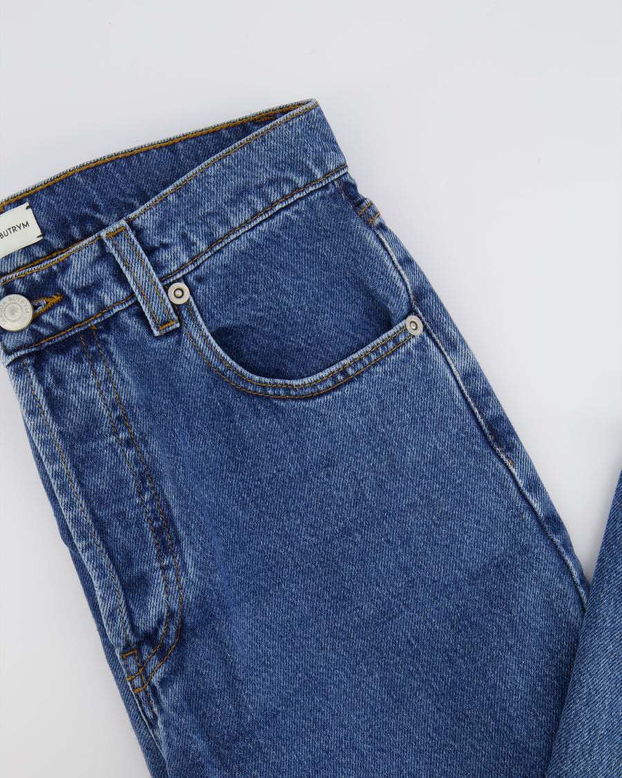 Magda Butrym Blue Denim Straight-Leg Jeans Size FR 36 (UK 8)