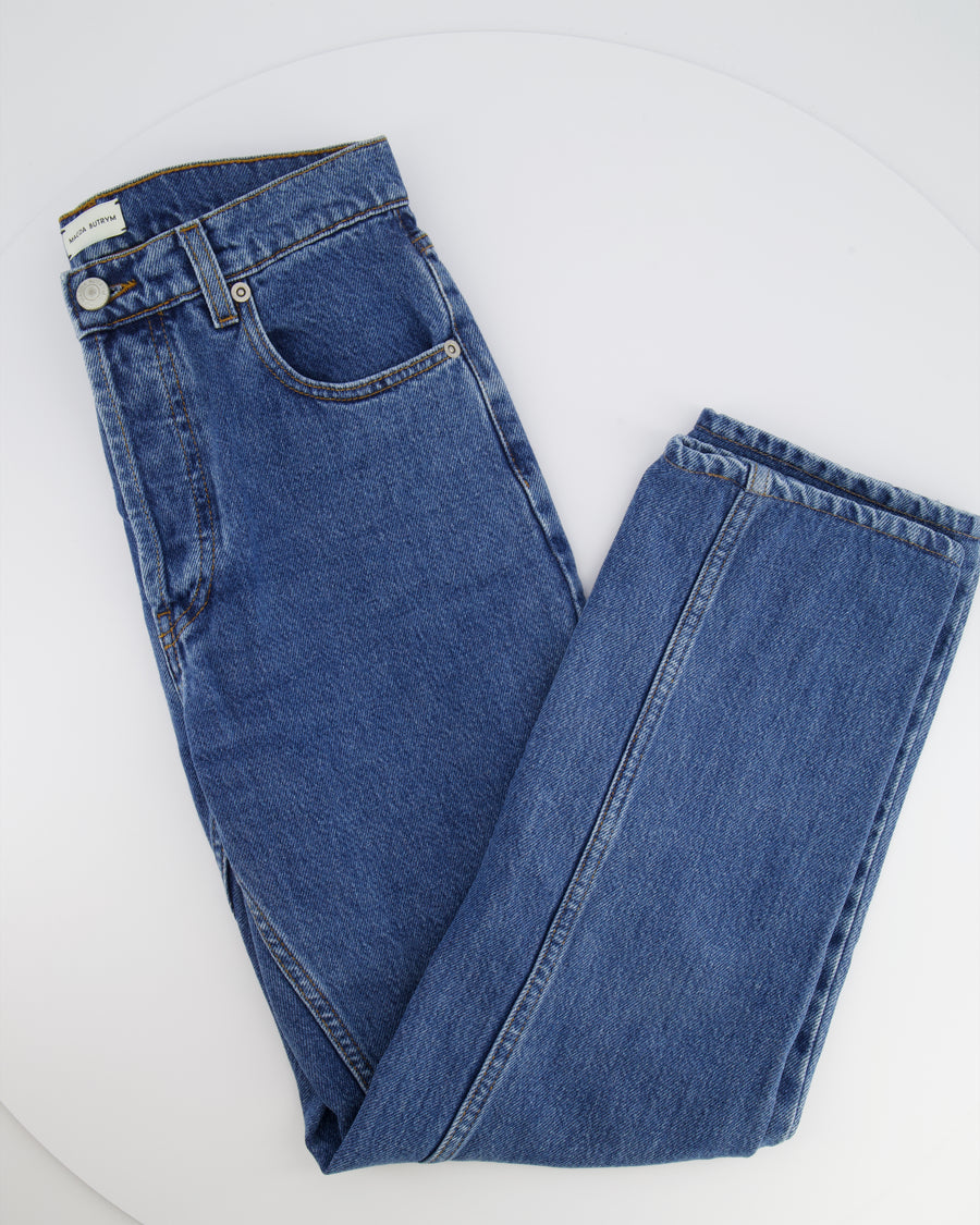 Magda Butrym Blue Denim Straight-Leg Jeans Size FR 36 (UK 8)
