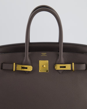 *HOT* Hermes Birkin 30cm Bag in Gris Etain Togo Leather with Gold Hardware