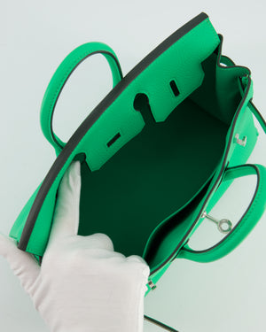 Hermès Birkin 25 Retourne Bag in Vert Comics Togo Leather with Palladium Hardware
