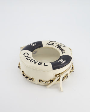 *RARE & FIRE PRICE* Chanel La Pausa Coco Lifesaver Bag in Black and White with Champagne Gold Hardware