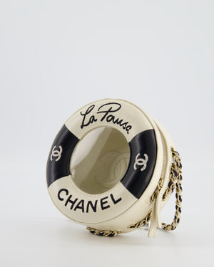 *RARE & FIRE PRICE* Chanel La Pausa Coco Lifesaver Bag in Black and White with Champagne Gold Hardware