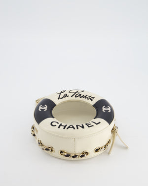 *RARE & FIRE PRICE* Chanel La Pausa Coco Lifesaver Bag in Black and White with Champagne Gold Hardware