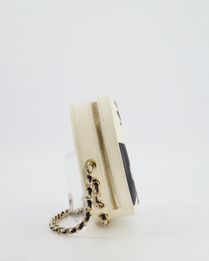 *RARE & FIRE PRICE* Chanel La Pausa Coco Lifesaver Bag in Black and White with Champagne Gold Hardware