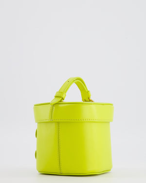 Celine Lime Yellow Leather Small Box Cuir Triomphe Bag