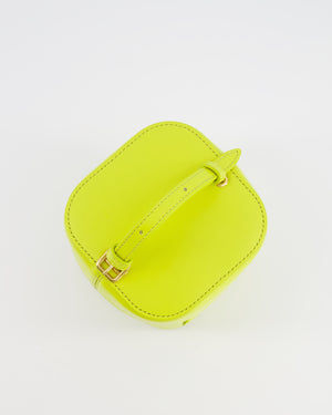 Celine Lime Yellow Leather Small Box Cuir Triomphe Bag