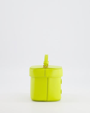 Celine Lime Yellow Leather Small Box Cuir Triomphe Bag