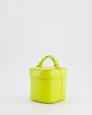 Celine Lime Yellow Leather Small Box Cuir Triomphe Bag