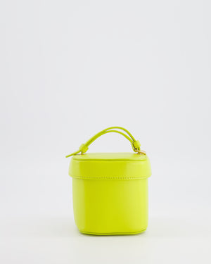 Celine Lime Yellow Leather Small Box Cuir Triomphe Bag