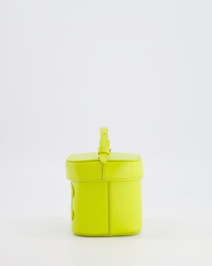 Celine Lime Yellow Leather Small Box Cuir Triomphe Bag