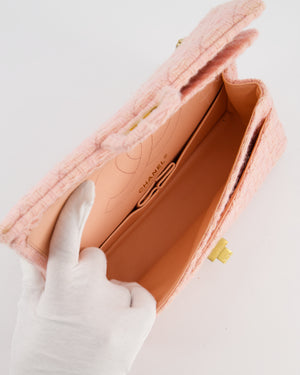 Chanel Pink Tweed Small Reissue 2.55 Double Flap Bag in with Ruthenium Hardware