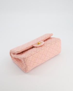 Chanel Pink Tweed Small Reissue 2.55 Double Flap Bag in with Ruthenium Hardware