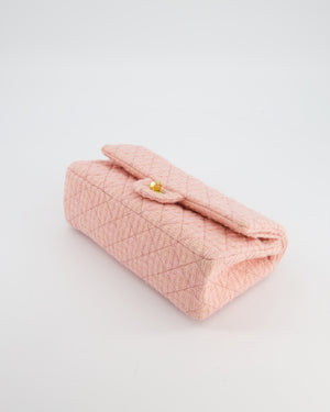 Chanel Pink Tweed Small Reissue 2.55 Double Flap Bag in with Ruthenium Hardware