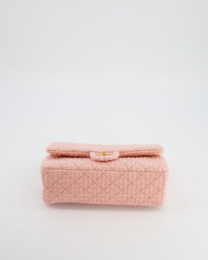 Chanel Pink Tweed Small Reissue 2.55 Double Flap Bag in with Ruthenium Hardware