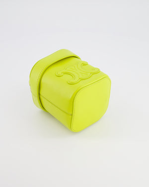 Celine Lime Yellow Leather Small Box Cuir Triomphe Bag