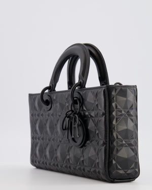 Christian Dior Black Ultramatte Diamond Cannage Motif Medium Lady D-Joy Bag RRP £4,250