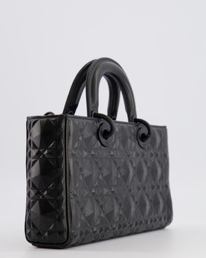 Christian Dior Black Ultramatte Diamond Cannage Motif Medium Lady D-Joy Bag RRP £4,250