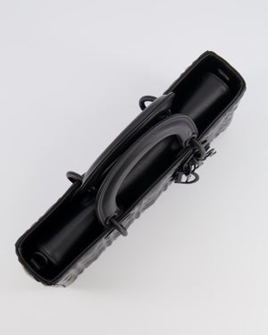 Christian Dior Black Ultramatte Diamond Cannage Motif Medium Lady D-Joy Bag RRP £4,250