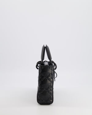 Christian Dior Black Ultramatte Diamond Cannage Motif Medium Lady D-Joy Bag RRP £4,250