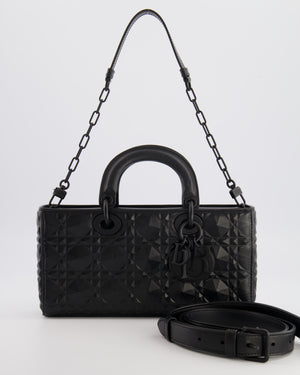 Christian Dior Black Ultramatte Diamond Cannage Motif Medium Lady D-Joy Bag RRP £4,250
