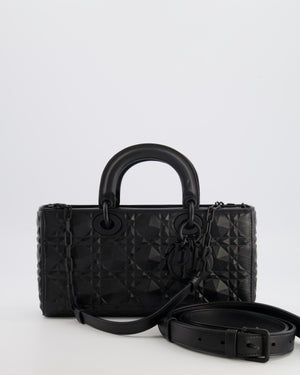 Christian Dior Black Ultramatte Diamond Cannage Motif Medium Lady D-Joy Bag RRP £4,250