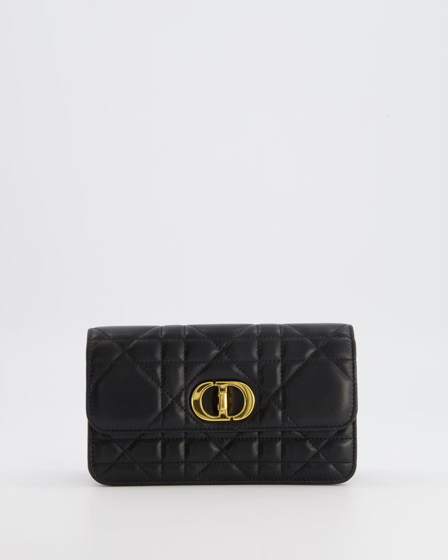 Christian Dior Black Lambskin Caro on Chain Bag with Gold Hardware RRP £1,800
