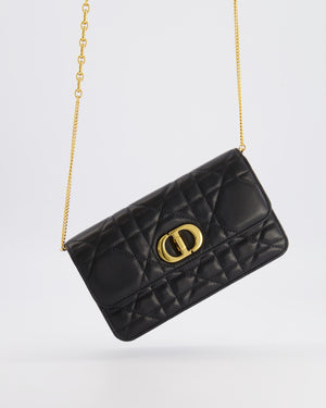 Christian Dior Black Lambskin Caro on Chain Bag with Gold Hardware RRP £1,800