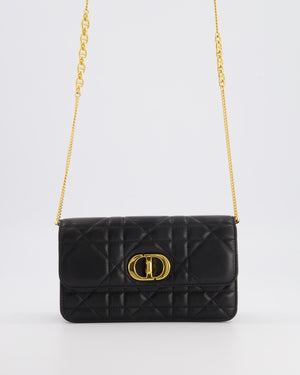 Christian Dior Black Lambskin Caro on Chain Bag with Gold Hardware RRP £1,800