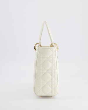 Christian Dior Latte Small Lady Dior My ABCDior Bag In Cannage Lambskin with Champagne Gold Hardware RRP £5,000