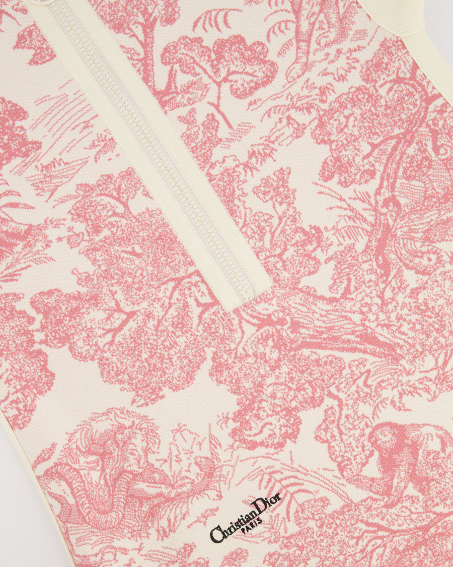 Christian Dior Pink and White Dioriviera Toile de Jouy Mini Dress Size FR 34 (UK 6) RRP £2,600