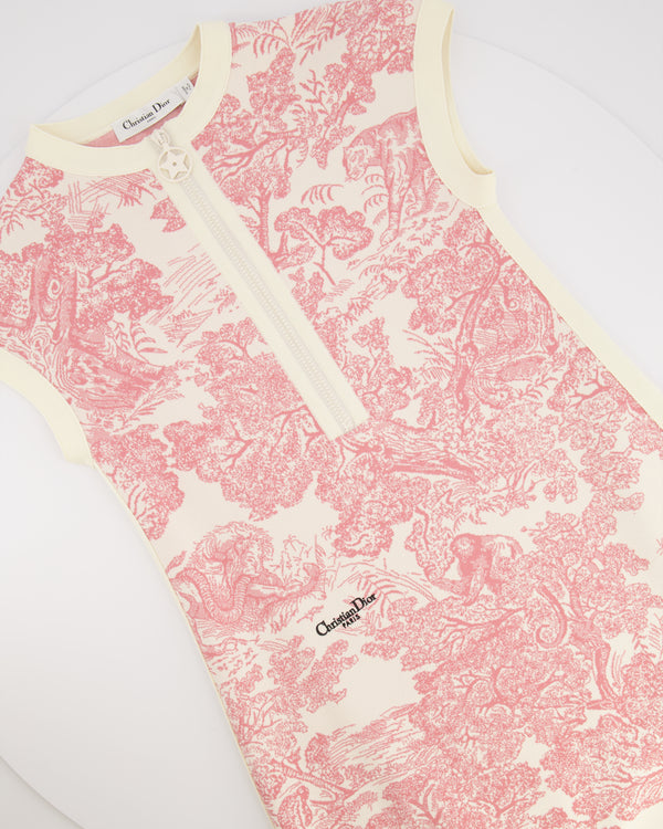 Christian Dior Pink and White Dioriviera Toile de Jouy Mini Dress Size FR 34 (UK 6) RRP £2,600