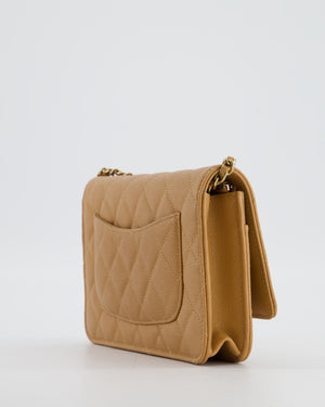 Chanel Caramel Wallet on Chain Bag in Caviar Leather with Champagne Gold Hardware