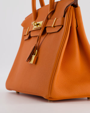 Hermès Birkin 30 Retourne Bag in Orange Togo Leather with Gold Hardware