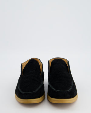 Loro Piana Black Suede Open Walks Size EU 40