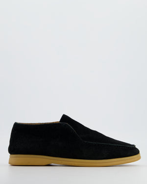 Loro Piana Black Suede Open Walks Size EU 40