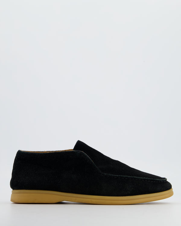 Loro Piana Black Suede Open Walks Size EU 40