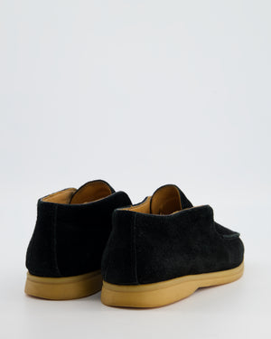 Loro Piana Black Suede Open Walks Size EU 40