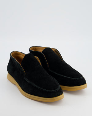 Loro Piana Black Suede Open Walks Size EU 40