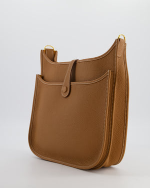 Hermès Evelyne III 29 Bag in Gold Taurillon Clemence Leather with Gold Hardware