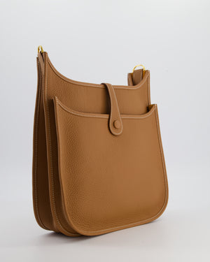 Hermès Evelyne III 29 Bag in Gold Taurillon Clemence Leather with Gold Hardware