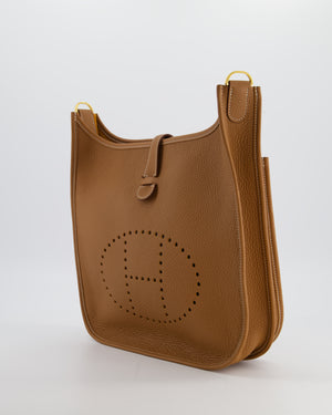 Hermès Evelyne III 29 Bag in Gold Taurillon Clemence Leather with Gold Hardware