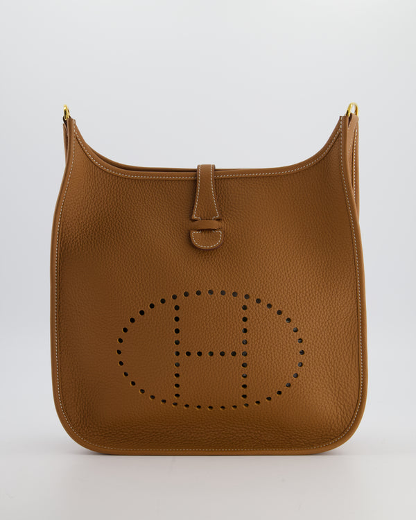 Hermès Evelyne III 29 Bag in Gold Taurillon Clemence Leather with Gold Hardware