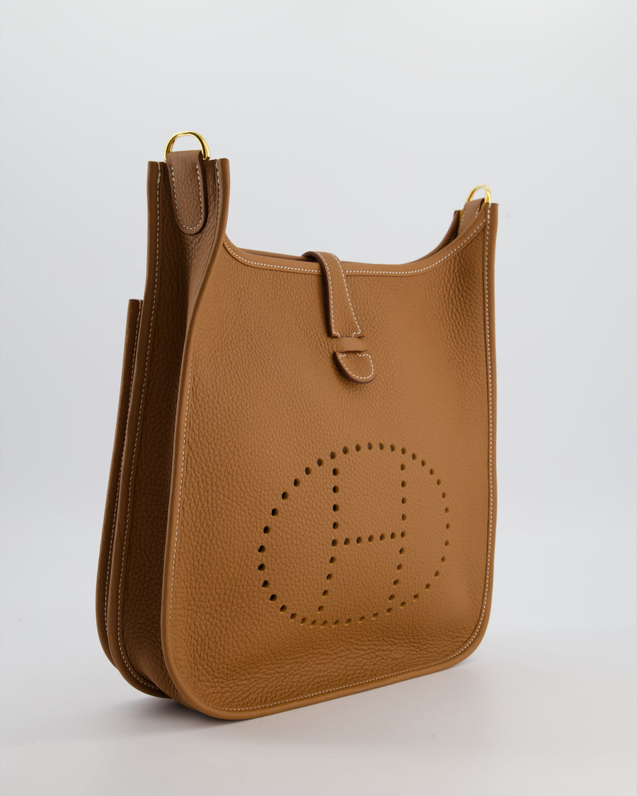 Hermès Evelyne III 29 Bag in Gold Taurillon Clemence Leather with Gold Hardware