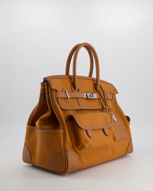 Hermès Birkin Cargo 35 Bag in Marron d'Inde Canvas and Swift Leather with Palladium Hardware